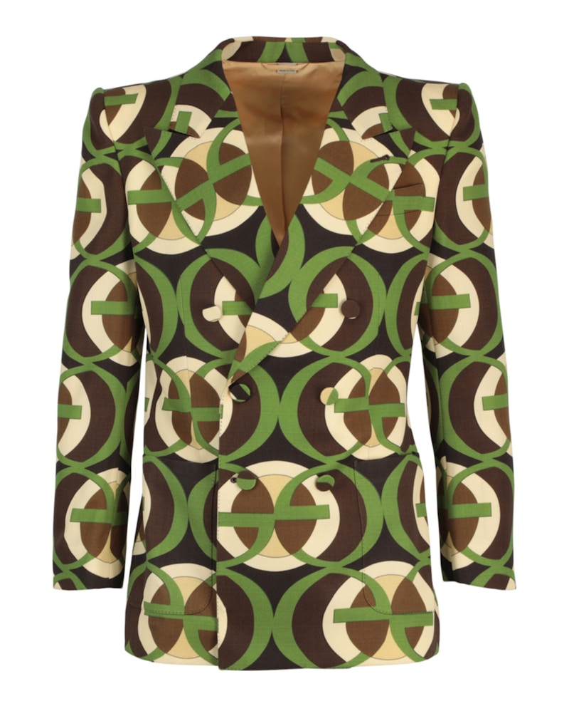 Gucci G Pattern Blazer Green