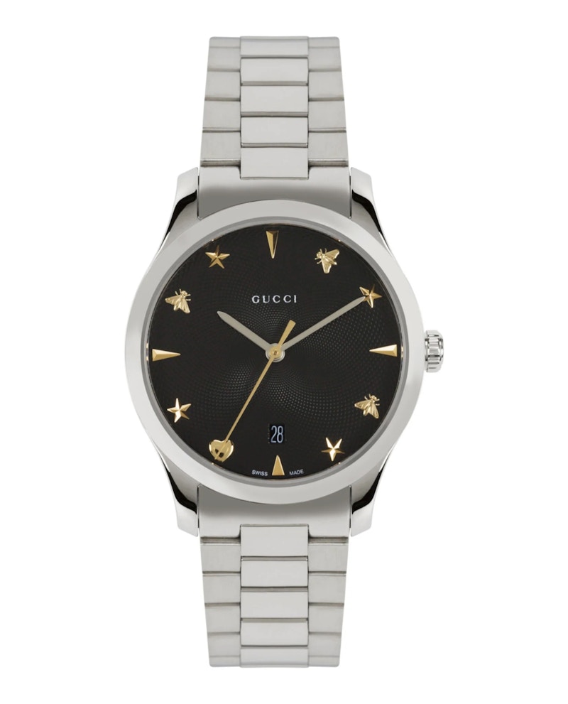 Pre-owned Gucci Men's  Gtimeless Bracelet Ya1264029a Watch In Stainless Steel In Silver