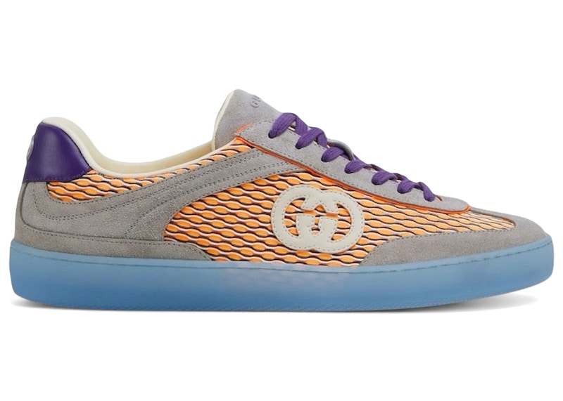Gucci G75 Low Sneakers Grey Orange Purple Men's - 832463 AAEZA