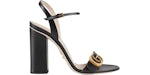 Sandalia de tacón Gucci GG 105mm Cuero Negro