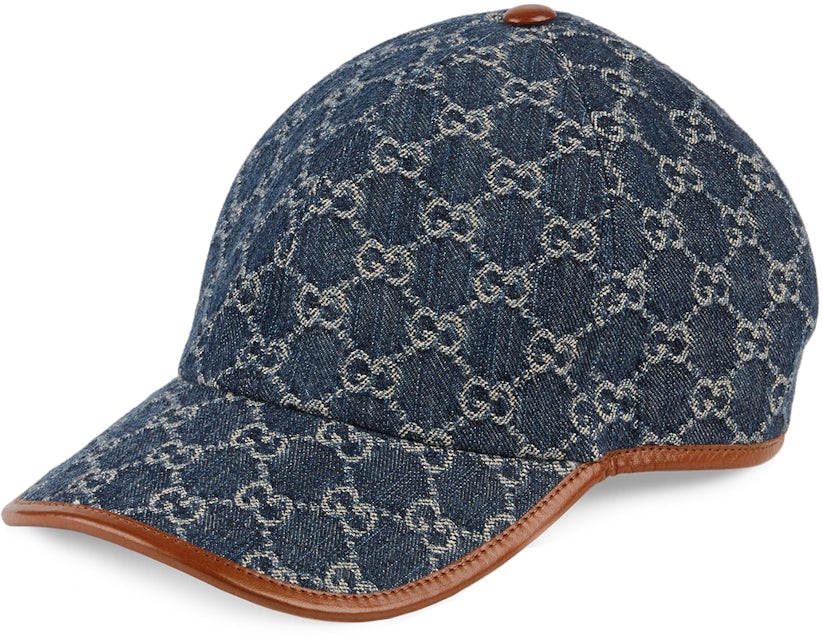 Gucci Yankees And Gg Print Baseball Hat - Blue