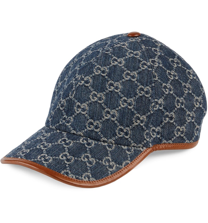 Gucci GG Baseball Cap Blue/Ivory/Brown Men's US