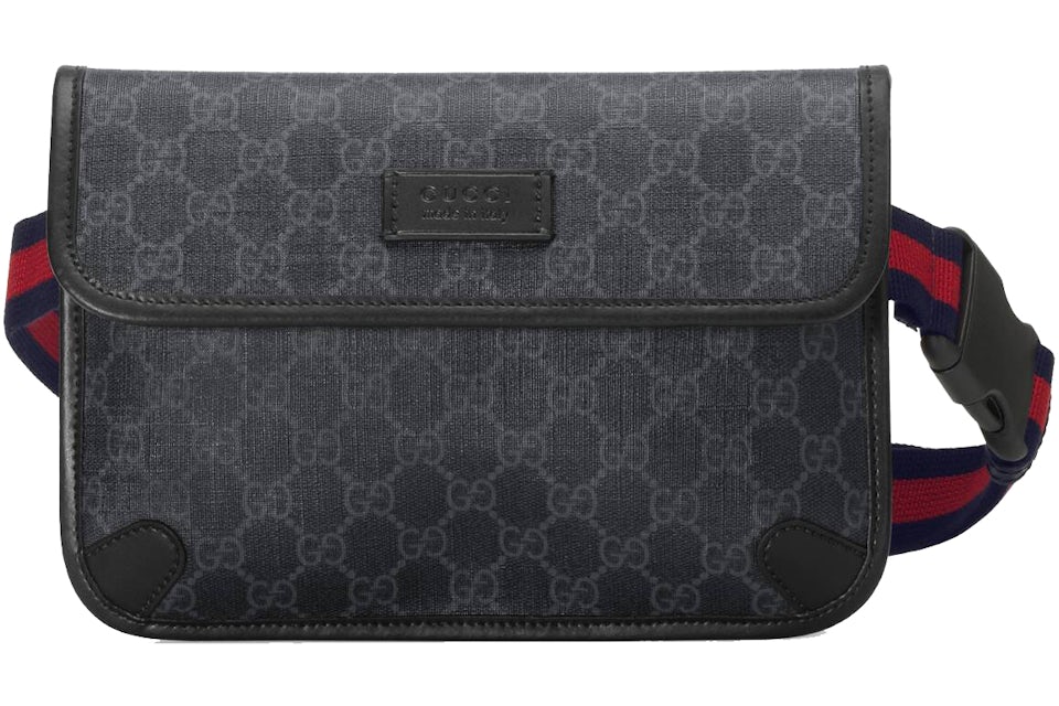 Gucci GG Belt Bag Black in Canvas with Silver-tone - US