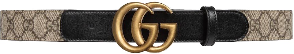 GG Supreme belt with G buckle, gucci belt 