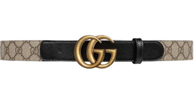 Gucci GG Belt Double G Buckle 1 Width Black
