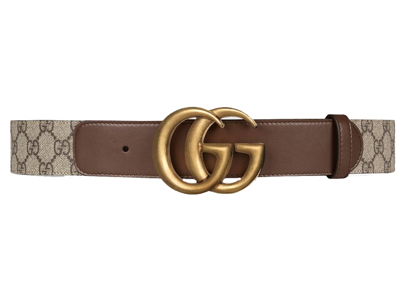 Gucci double g store belt brown