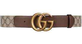 Gucci GG Belt Double G Buckle 1.5 Width Brown