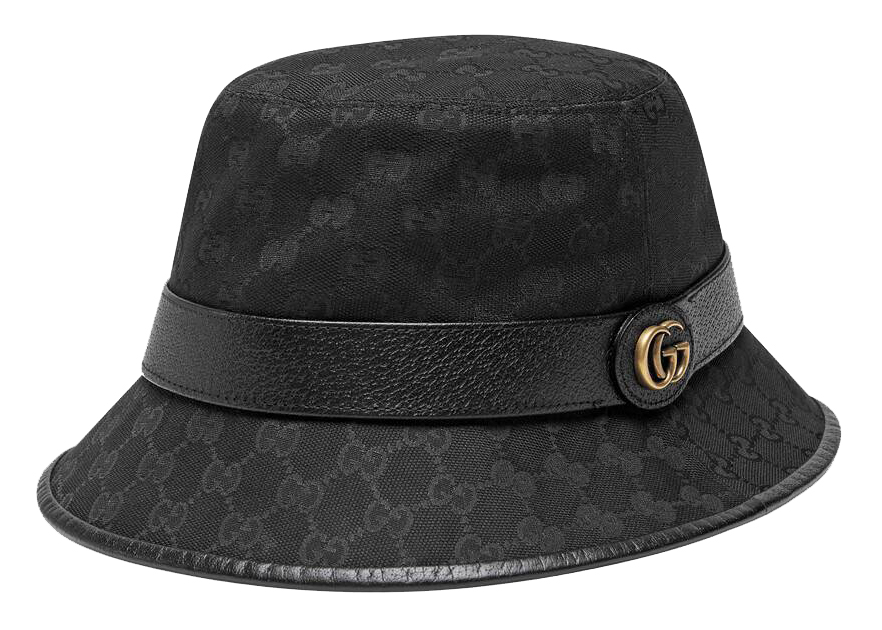 Gucci GG Canvas Bucket Hat with Double G Black