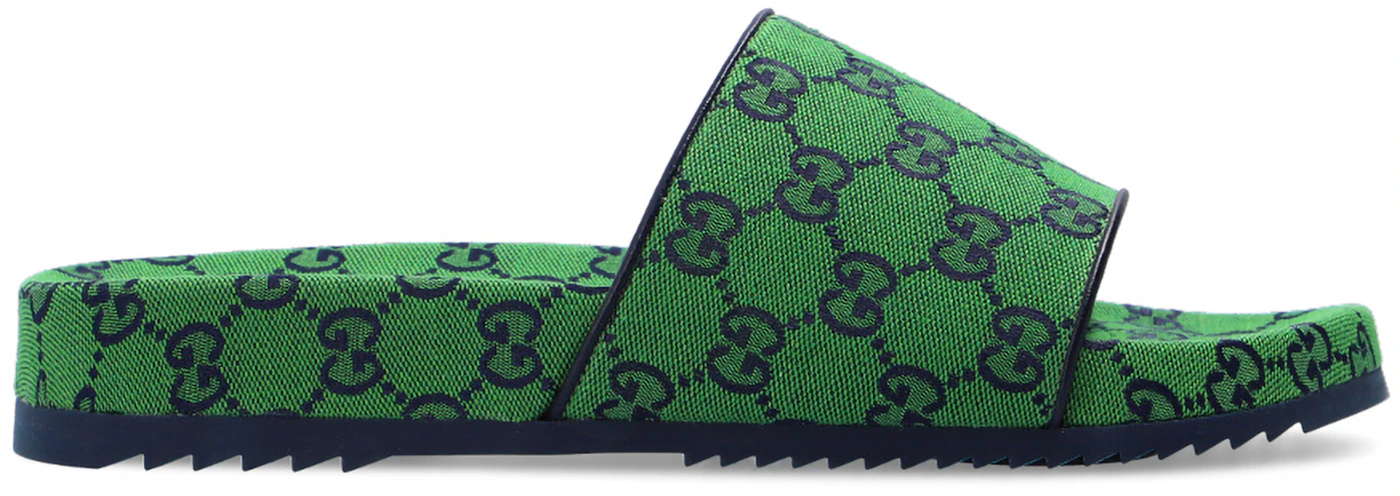 Gucci GG Canvas Slide Green Monogram Men's - 663660 9SFV0 3360 - US