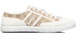 Zapatilla deportiva Gucci GG Canvas con monograma blanco y beige (mujer)