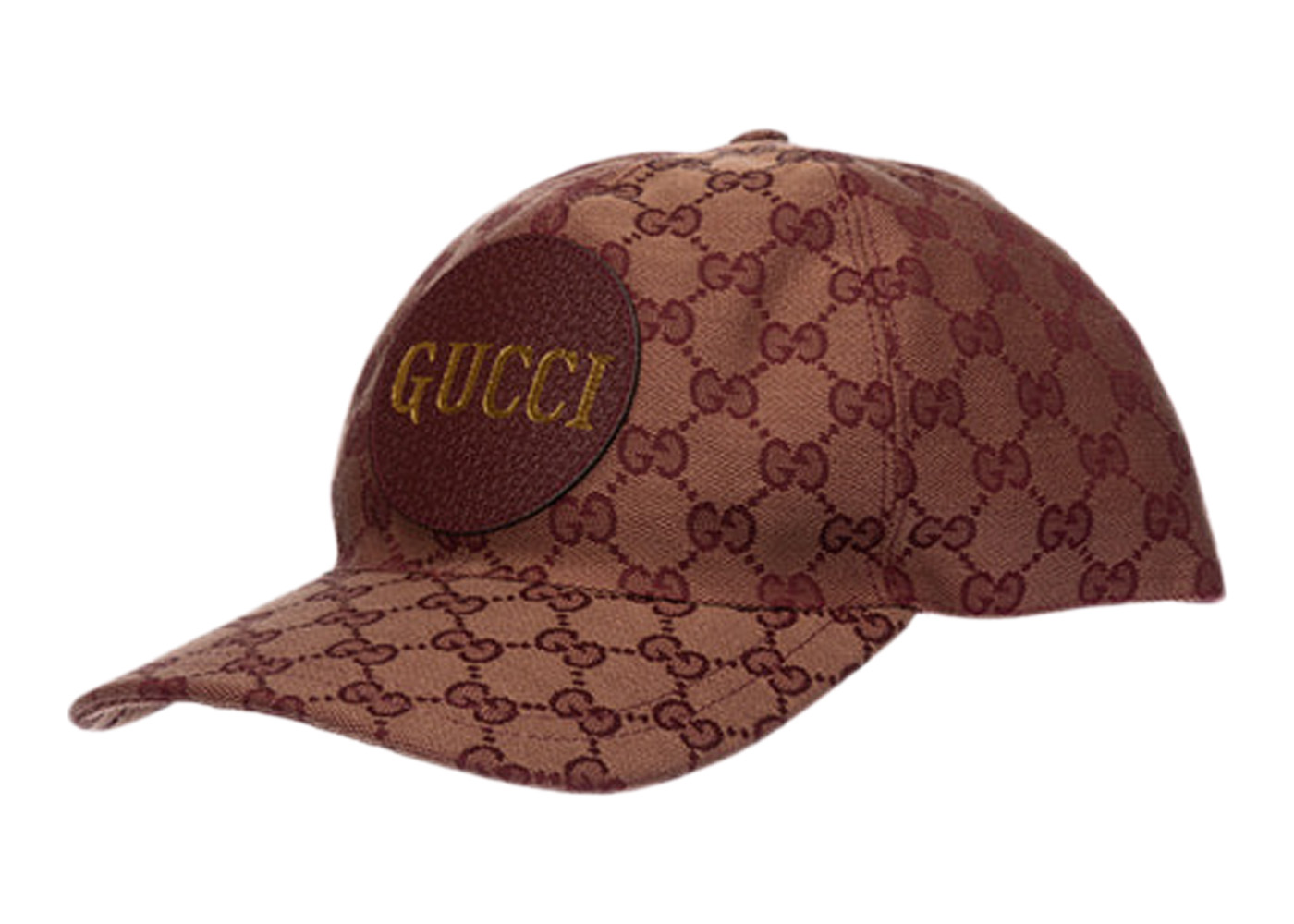 Gucci GG Canvas Velcro Strap Baseball Cap Bordeaux