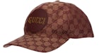 Gucci GG Canvas Velcro Strap Baseball Cap Bordeaux