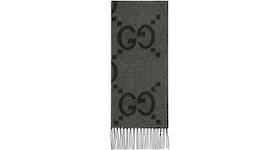 Burberry Logo Wool Jacquard Scarf Black in Wool - US