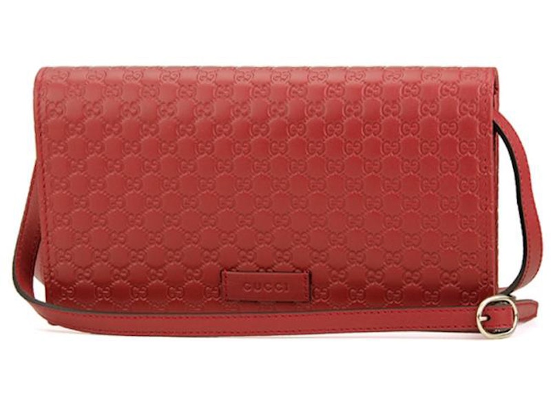 Gucci GG Crossbody Bag Micro Guccissima Red