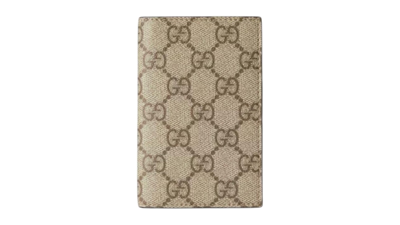 Gucci GG Emblem Bi-fold Card Case Beige