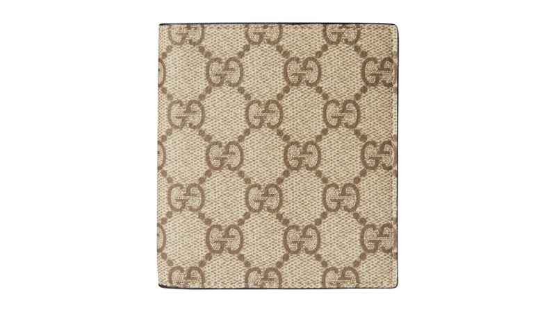 Gucci GG Emblem Bi-fold Wallet Beige