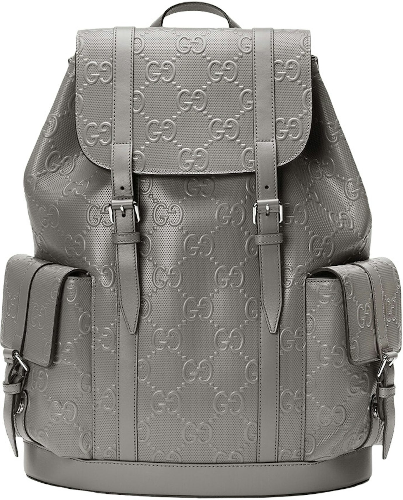 Gucci GG Embossed Backpack, Black, 625770 -USED- ST168