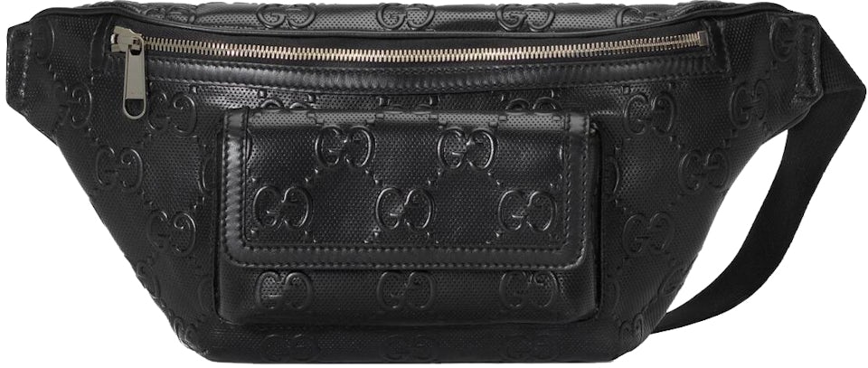 Gucci GG-embossed Mini Leather Tote Bag - Black