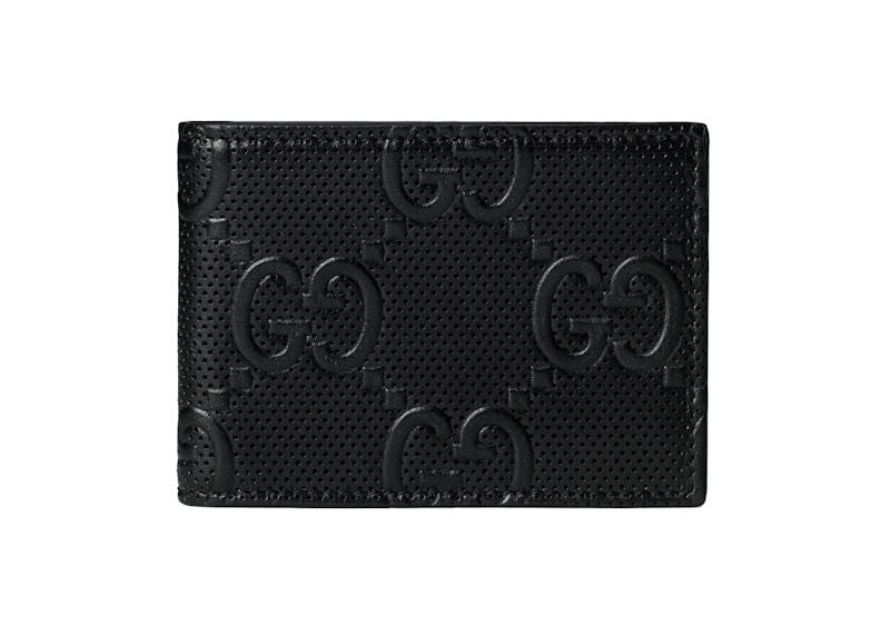 gucci embossed gg leather bifold wallet