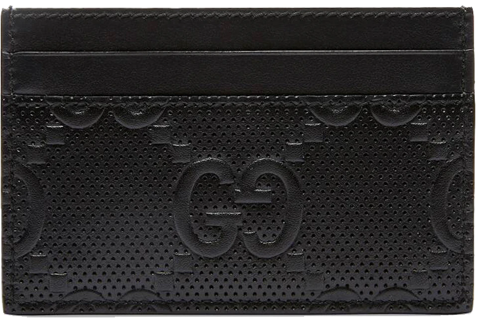 Gucci GG Embossed Card Case Black