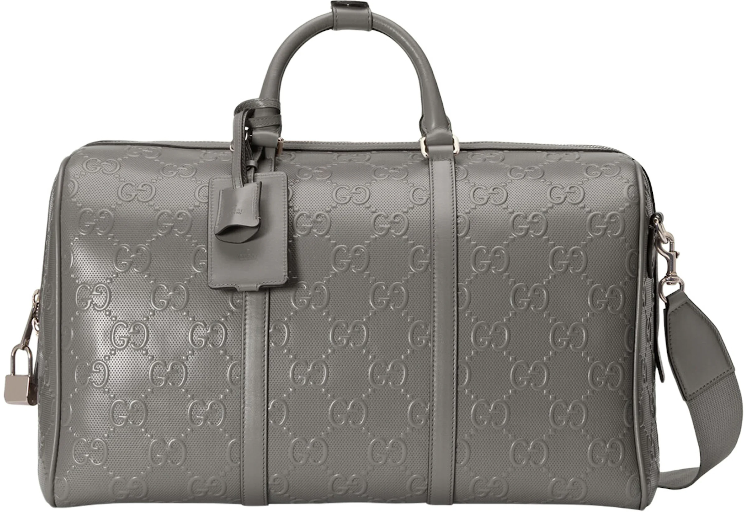 Gucci GG Embossed Duffle Bag Grey