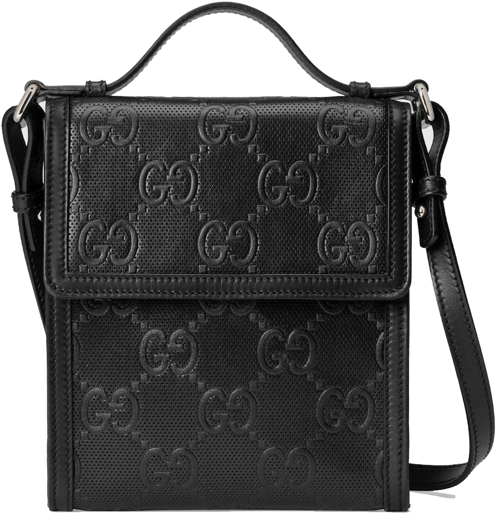 Gucci GG Monogram Messenger Bag Black