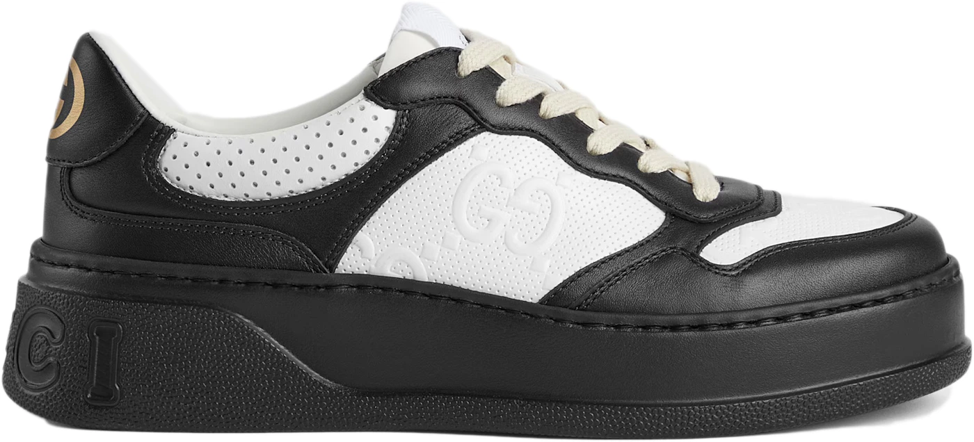 Gucci GG Embossed Sneaker Black White (Women's) - ‎684911 AAA4T 1068 - US