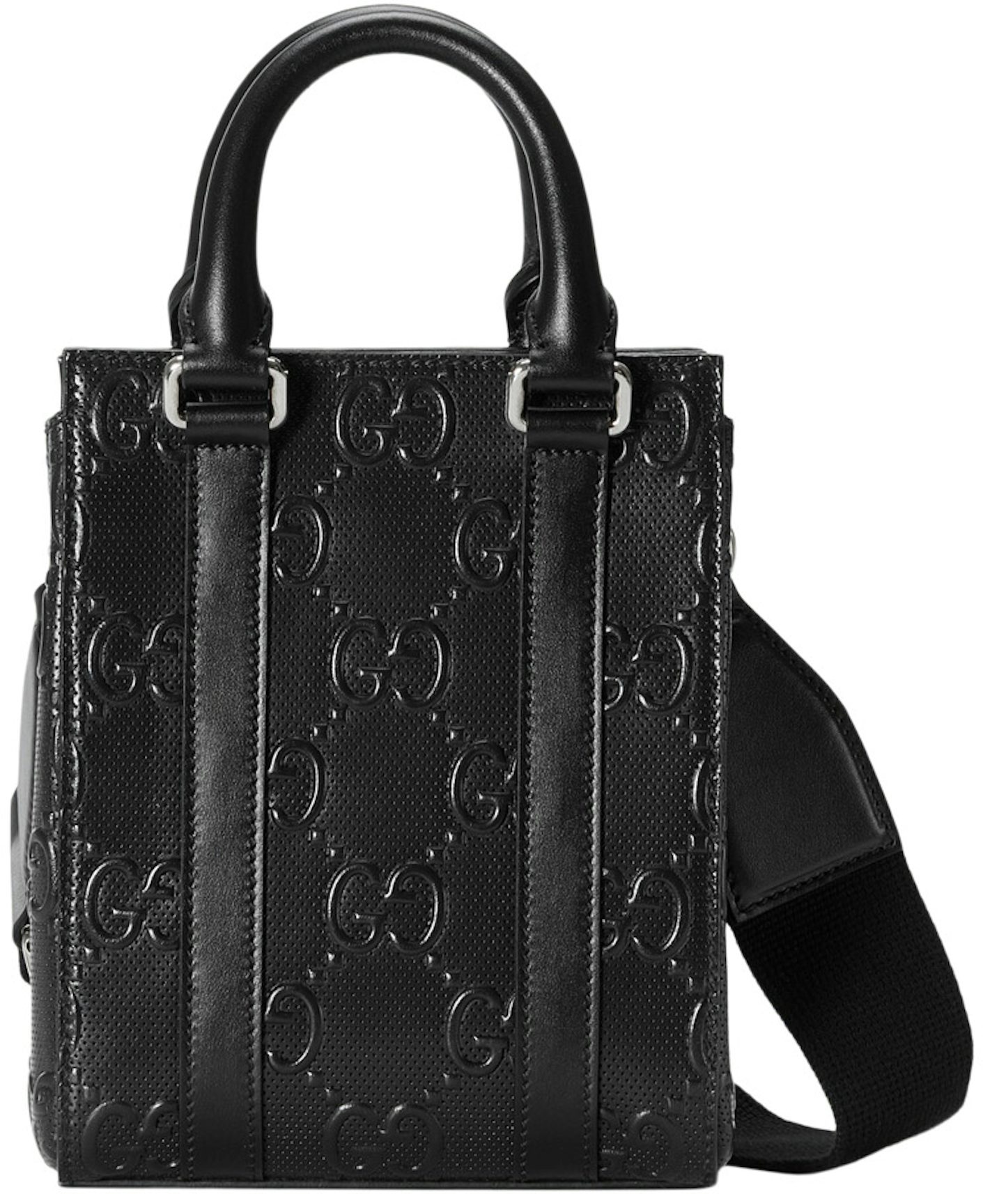 Jumbo GG large tote bag in black leather