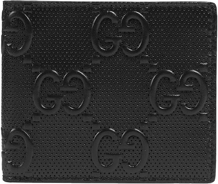 Gucci Monogram Embossed Wallet in Black for Men