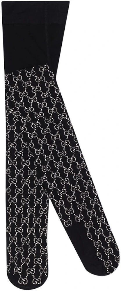 Gucci Metallic GG Knit Tights w/ Tags - Black Hosiery, Accessories -  GUC1163110