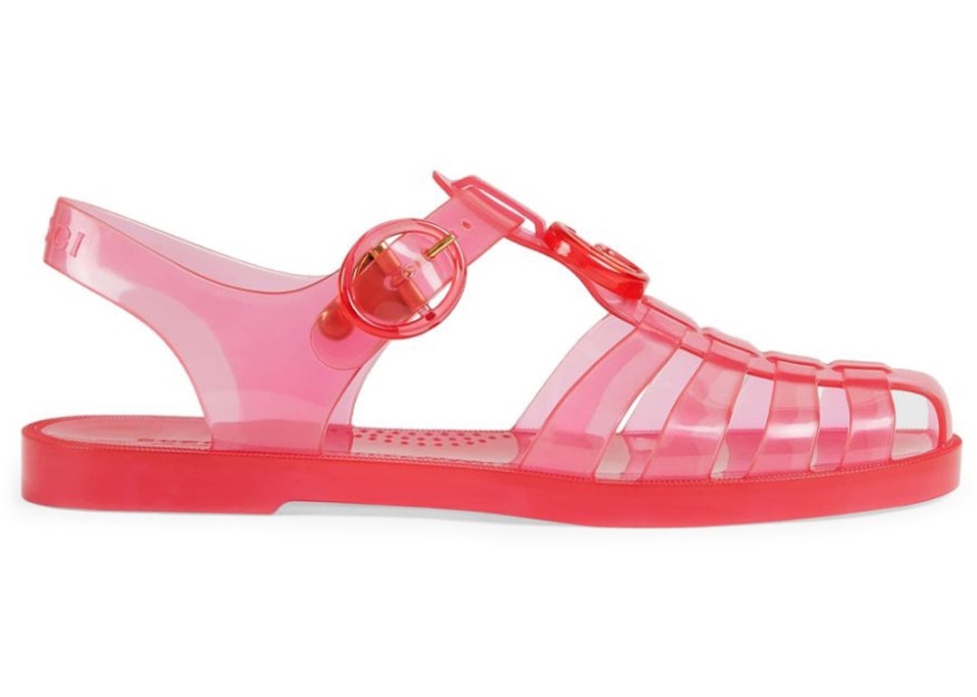 Pre-owned Gucci Gg Fisherman Sandal Pink Clear (women's)