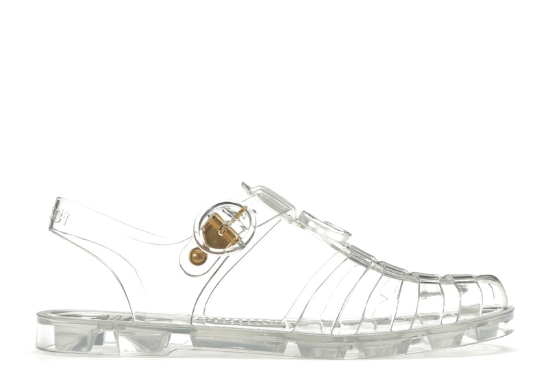 Gucci GG Fisherman Sandal White Clear Womens Product