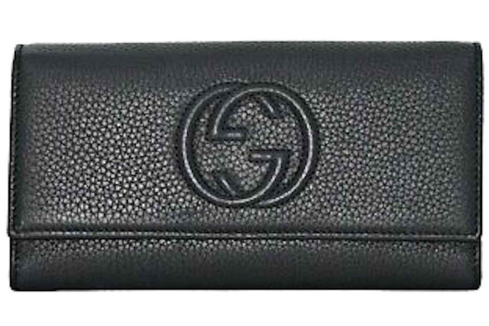 Gucci GG Flap Long Wallet Large Black