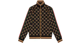 Gucci GG Gersey Cotton Jacket Black/Camel/Green/Red