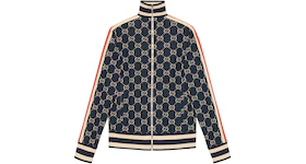 Gucci GG Jacquard Cotton Jacket Blue/Ivory