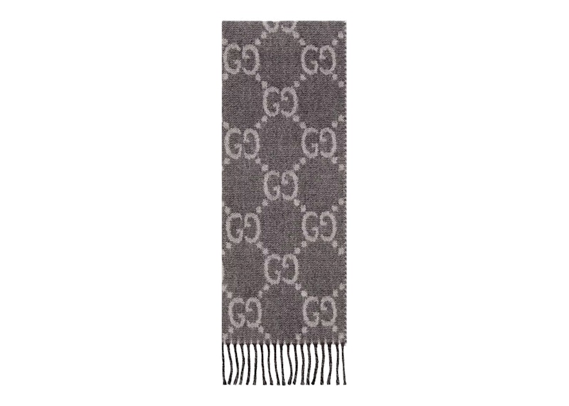 GG jacquard wool scarf