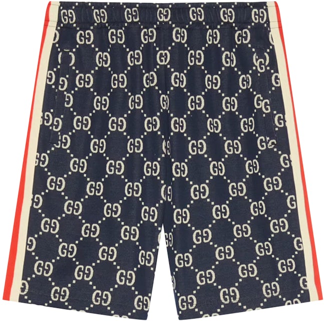 Gucci GG Jacquard Shorts Blue/Ivory - US