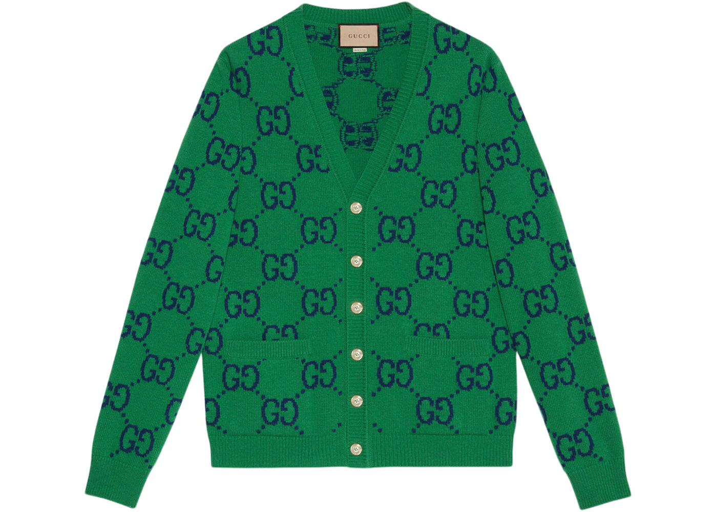 Gucci GG Knit Cardigan Green/Blue Men\'s - SS22 - US