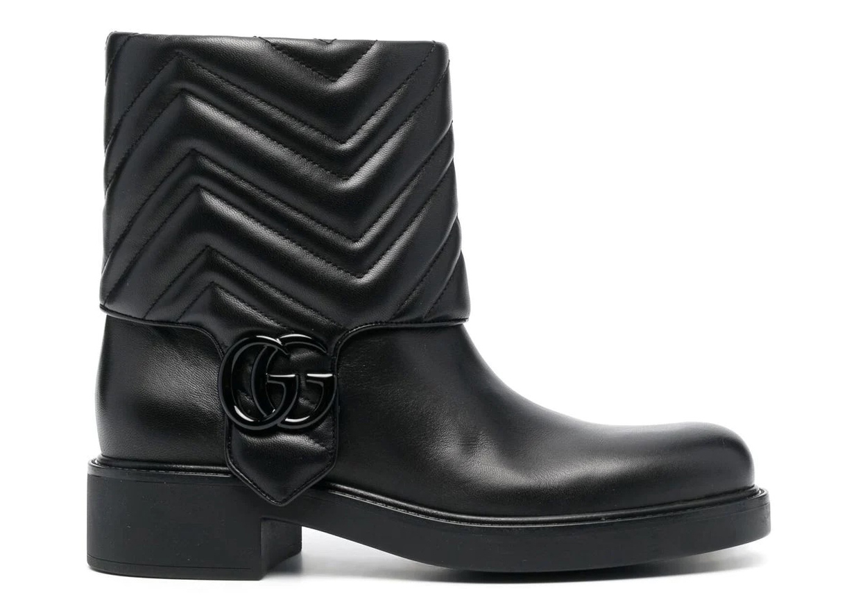 Gucci GG Leather Ankle Boot Black (Women's) - 701822 BKO60 1000 - US