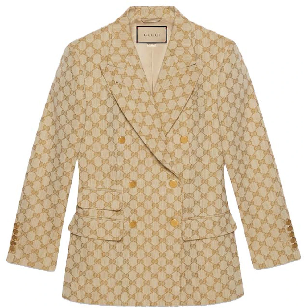 Gucci GG Linen Cotton Jacquard Jacket Beige - FW23 - GB