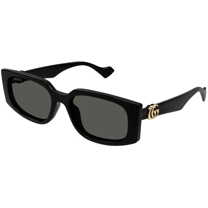 Pre-owned Gucci Gg Logo Rectangle Sunglasses In Black (gg1534s/001)