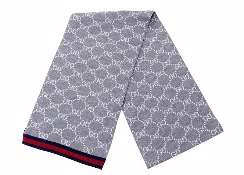 Gucci GG Logo Scarf Grey