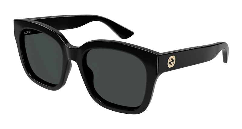 Pre-owned Gucci Gg Logo Square Sunglasses In Black (gg1338s/001)