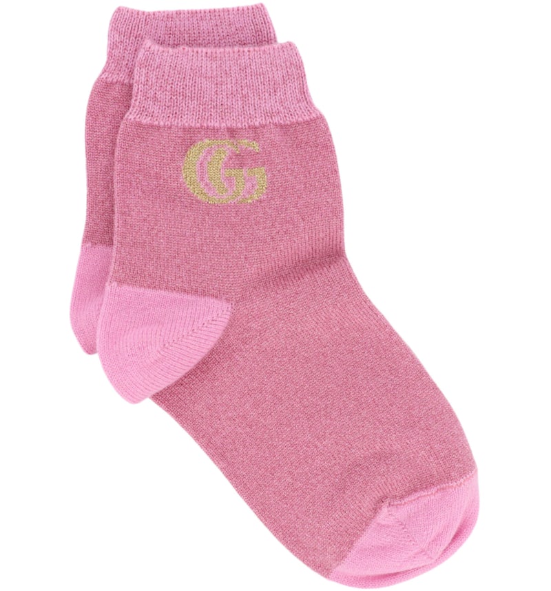 Chaussettes Gucci GG Lurex Rose de la Collection FR