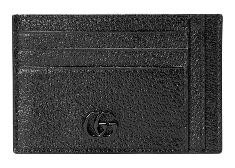 Pre-owned Gucci Women's Gg Marmont (10 Card Slots 1 Open Compartment) Card Case In Black