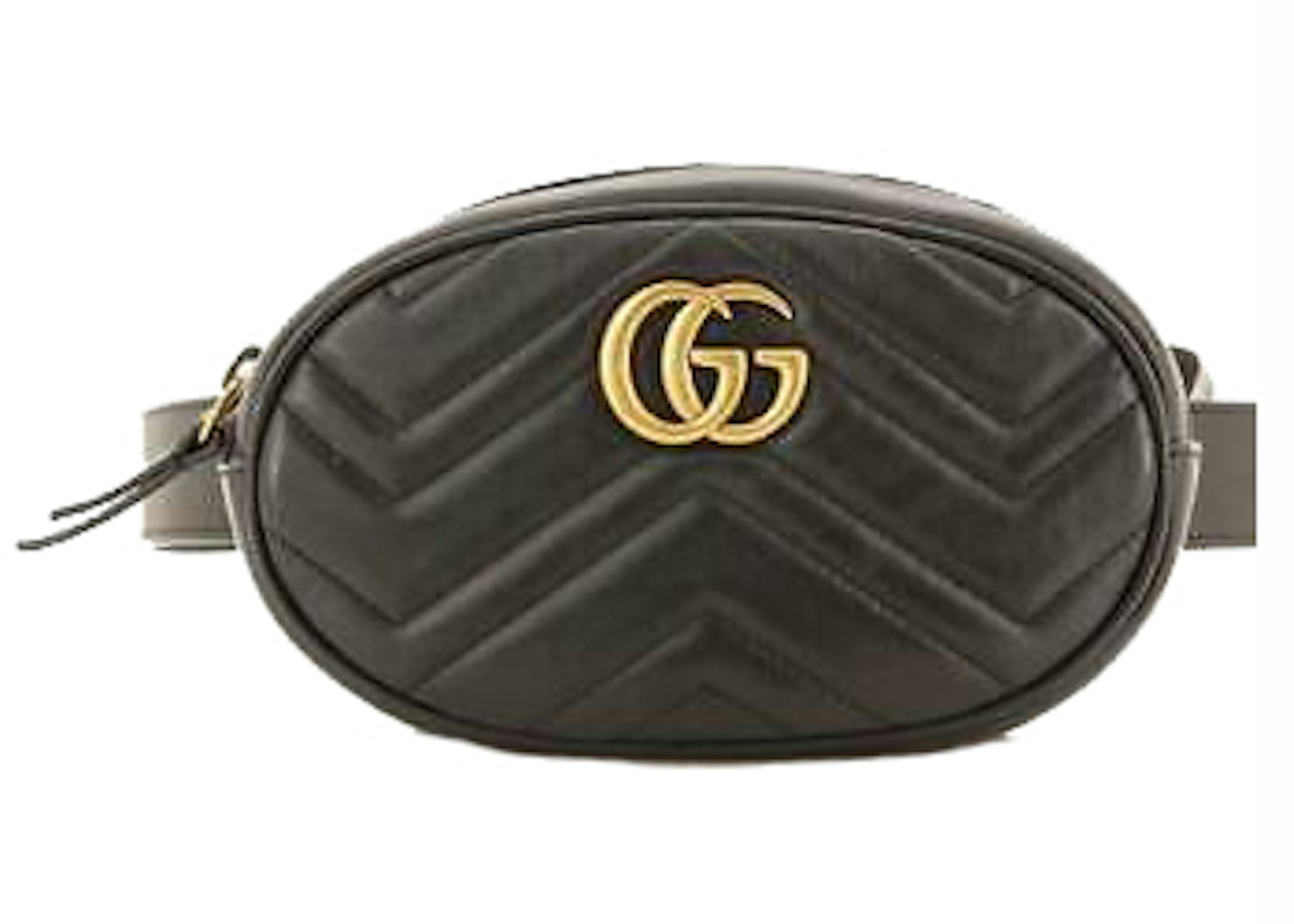 Gucci GG Marmont Belt Bag Matelasse Hibiscus Red in Leather with