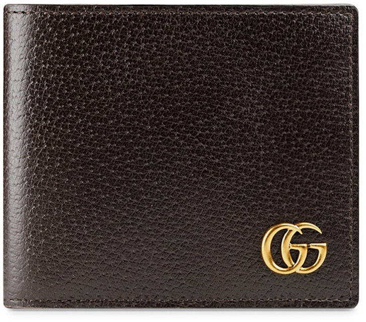GG Marmont Leather Bi Fold Wallet in Black - Gucci