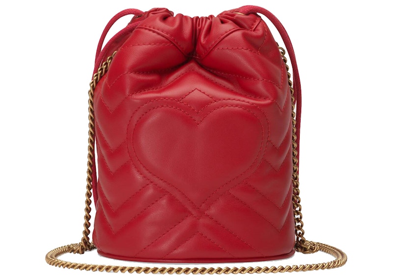 Gucci red bucket bag new arrivals