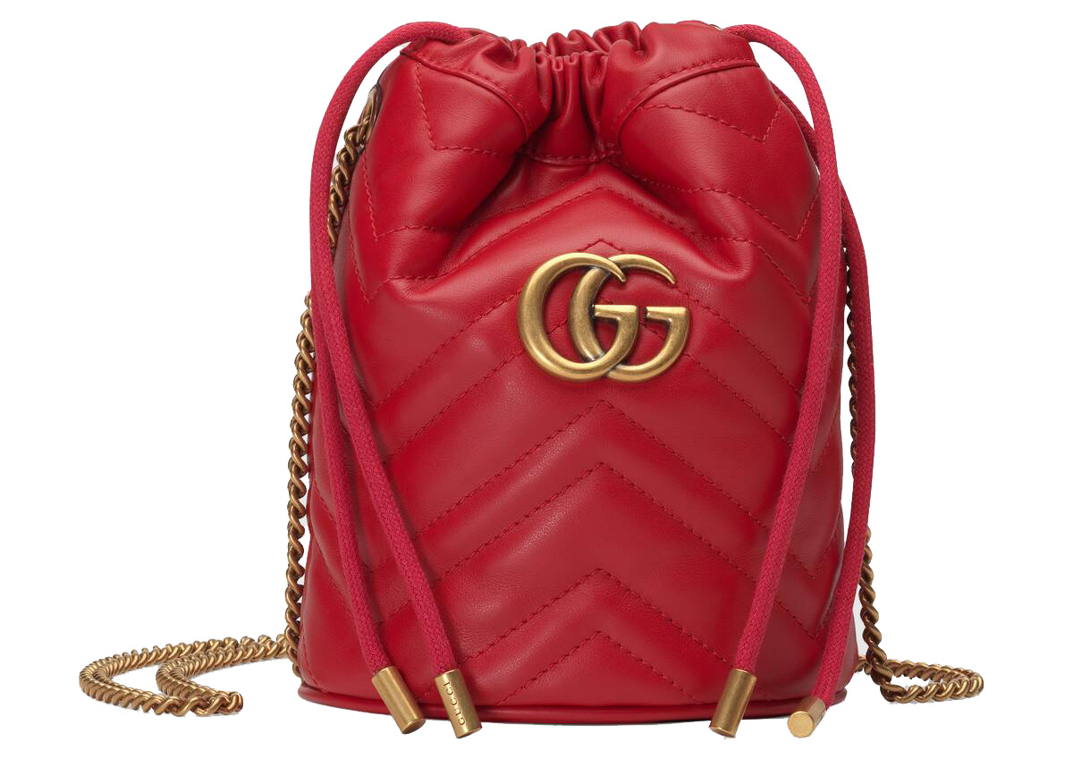 Gucci Marmont Matelasse Belt Bag In Red GHW 75 Sling Bag | Tinkerlust