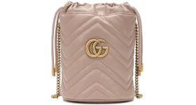 Gucci GG Marmont Bucket Bag Mini Nude